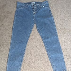 Hudson Blair Super Skinny Jeans Women's Size 29 Button Front Light Wash